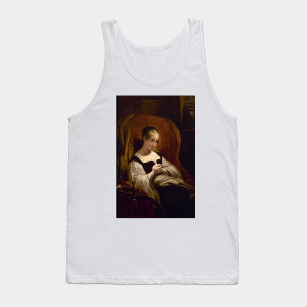 Marguerite au Rouet by Ary Scheffer Tank Top by Classic Art Stall